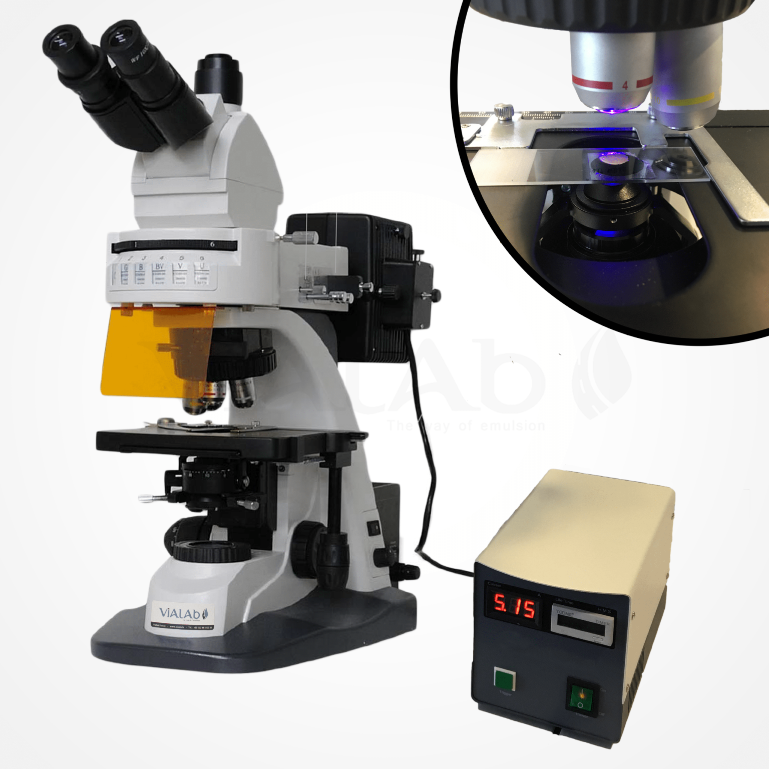 Epi fluorescence microscope vialab