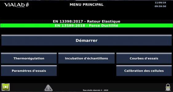 Ductilimètre retour élastique force élastique