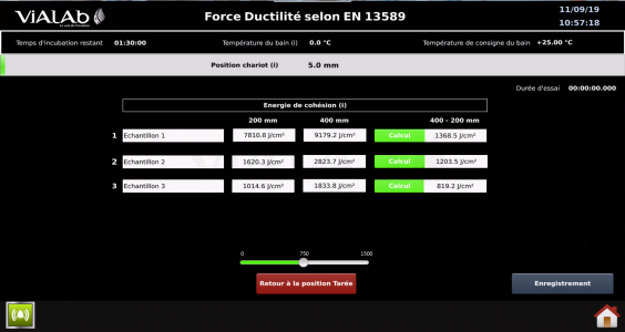 Ductilimètre retour élastique force élastique